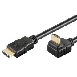 Goobay 1m High Speed HDMI 270° Kabel mit Ethernet, - 4K (3840 (61272)