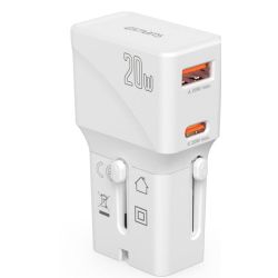 4smarts Ladegerät Weltreiseadapter Nomad Pocket 20W, weiß (541041)