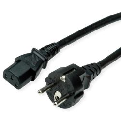 VALUE Netzkabel, gerade IEC-Buchse, schwarz, 1,8 m (19.99.1024)