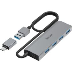 4-port USB-Hub grau (200138)