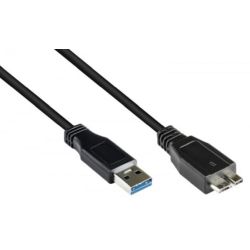 Good Connections USB3.0 Kabel A-Micro B schwarz 0,2m (2710-MB002)