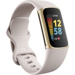 SCHNÄPPCHEN Charge 5 Fitness-Tracker lunar white/soft gold (FB421GLWT)