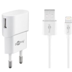 Apple Lightning Ladeset 5 Watt (weiß, 1 Meter Kabel) (45295)