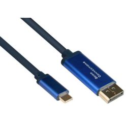 Good Connections Adapterka SmaFLEX USB-C an DP1.2 blau  (4812-CSF015B)