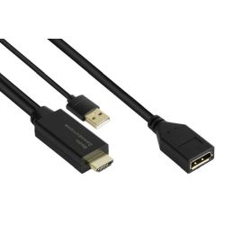 Good Connections Adapter  HDMI2.0b-St.-DP1.2-Bu. 0,3m (HDMI-AD22)