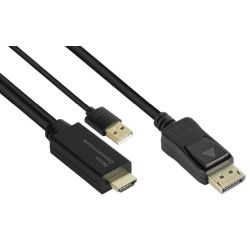 Good Connections Adapterkabel HDMI2.0b-St.-DP1.2-St. 1m (HDMI-DP010)