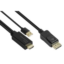 Good Connections Adapterkabel HDMI2.0b-St.-DP1.2-St. 2m (HDMI-DP020)