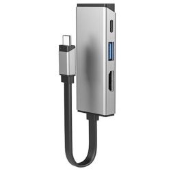 Alogic Adapter 3 in 1 USB-C -> HDMI/USB-A/100W PD (ULCHDACPD-SGR)