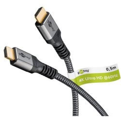 Goobay Plus High-Speed-HDMI Kabel mit Ethernet, 0,5 m (64992)