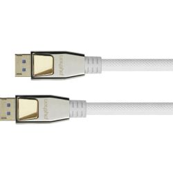Python Python DisplayPort 2.0 Kabel Nylongeflecht weiß 0,5m (DP20-PY005W)
