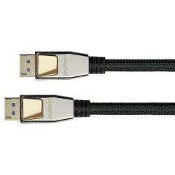 Python Python DisplayPort 2.0 Kabel Nylongeflecht schwarz 1m (DP20-PY010)