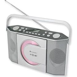 RCD1755SI Kofferradio mit CD-Player silber/weiß (RCD1755SI)