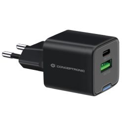 CONCEPTRONIC Ladegerät 2Port  20W,1xUSB-C,1xUSB-A   1.5m  (ALTHEA15B)