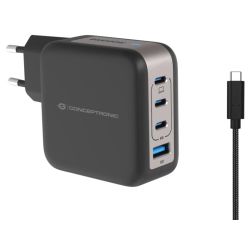 CONCEPTRONIC Ladegerät 4Port 100W,3xUSB-C,1xUSB-A   1.5m  (ALTHEA18B)