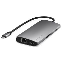 Satechi USB-C Multiport Adapter 8K with Ethernet V3 space g (ST-P8KEM)