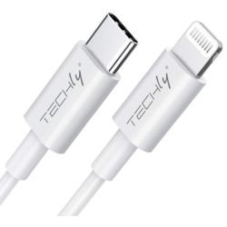 EFB Techly USB2.0 Anschlusskabel Typ C weiss 1m (ICOC-APP-8BUC10T)