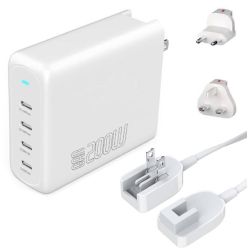 4smarts Ladegerät GaN Flex Pro 200W 4 USB-C, weiß (544200)