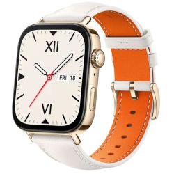 Watch Fit 3 Smartwatch pearl white mit Lederarmband (55020CEH)