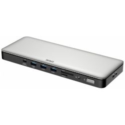 DELTACO USB-C Dockingstation 2xHDMI/DP/USB/RJ45/SD 96W (USBC-HDMI29)