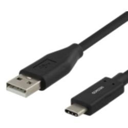 Deltaco USB-C zu USB Kabel 1m 3A schwarz (USBC-1004M)