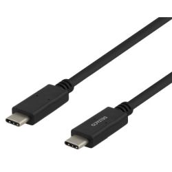 Deltaco USB-C zu USB-C Kabel 1m 5A schwarz (USBC-1501M)