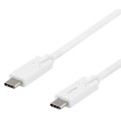 Deltaco USB-C zu USB-C Kabel 2m 5A weiß (USBC-1504M)