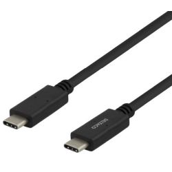 Deltaco USB-C zu USB-C Kabel 1m schwarz (USBC-2001M)