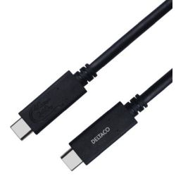 Deltaco USB-C zu USB-C Kabel 0,8m 5A schwarz (USBC-4008M)