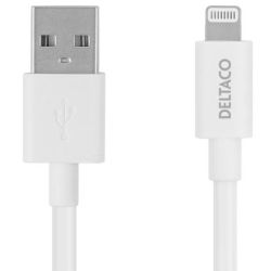 Deltaco USB zu Lightning Kabel 1m MFi weiß (IPLH-401)