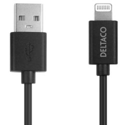 Deltaco USB zu Lightning Kabel 2m MFi schwarz (IPLH-412)