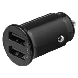 Deltaco KFZ-Ladegerät 2x USB schwarz (USB-CAR124)