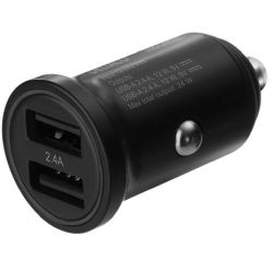 Deltaco KFZ-Ladegerät 24W 2x USB schwarz (USB-CAR127)