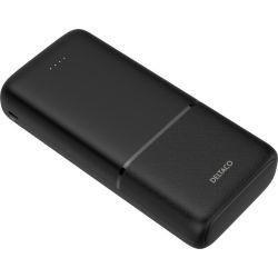 DELTACO Powerbank 20000mAh 20W PD USB-C/2x USB schwarz (PB-C1008)