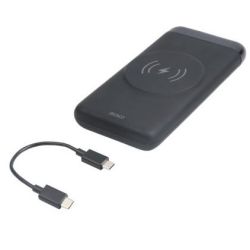 DELTACO Powerbank Wireless 10000mAh USB-C/USB schwarz (PB-Q1003)