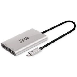 Club3D Adapter Thunderbolt 3 > 2x DP 1.2 4K@60Hz aktiv St/B (CSV-1586)