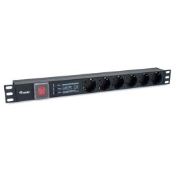 Equip Equip Steckdosenleiste 19(1HE)6fach mit Schuko + Schalt Alu (333317)