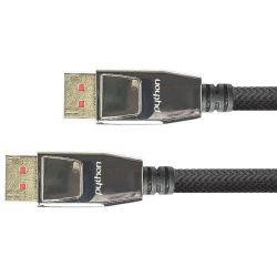 Python Python DisplayPort 1.4 Kabel Nylongeflecht schwarz 5m (GC-M0205)