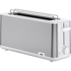 HT 1610 WH PurShine Langschlitz-Toaster weiß/silber (0X23010044)