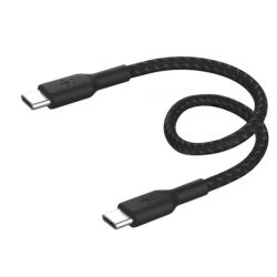 Belkin geflochtenes USB-C / USB-C-Kabel 0,15m, schwarz (CAB004BT0MBK)