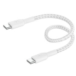 Belkin geflochtenes USB-C / USB-C-Kabel 0,15m, weiss (CAB004BT0MWH)