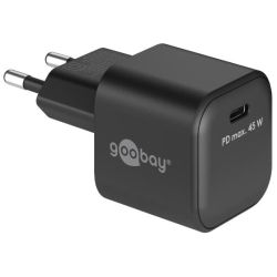 USB-C Schnellladegerät Nano, PD, GaN, 45 Watt (schwarz, 1x US (65331)