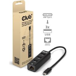 USB-Hub mit LAN-Adapter schwarz USB-C 3.0 (CSV-1549)