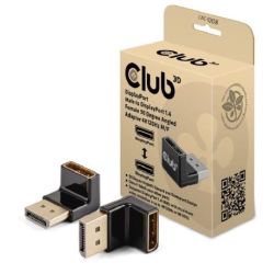 Club3D Adapter DP  > DP 1.4 90° abgewinkelt   4K@120Hz St/ (CAC-1008)