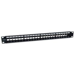 Equip Patchpanel 24x Cat6A 19 FTP 1HE Keystone Montage   sw (769327)