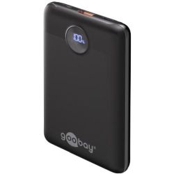 Powerbank Kompakt 10.000 mAh (schwarz, 10 Ah, 1x USB-A, 1x USB (65868)