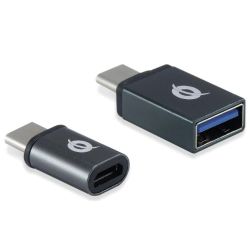 CONCEPTRONIC Adapter USB-C -> USB3.0+Micro USB   2er-Pack sw (DONN04G)