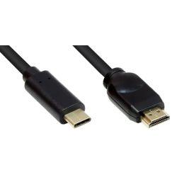 Kabel USB-C 3.1 Stecker zu HDMI-A 2.0 Stecker 10m schwarz (GC-M0104)