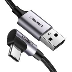 UGREEN Gewinkeltes USB-C zu USB-A Data Kabel 1m, schwarz (50941)