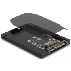 2.5? Konverter U.2 SFF-8639 zu M.2 NVMe (schwarz, Key M - 7 mm (63379)