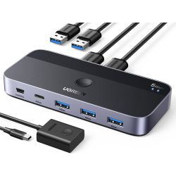 USB-C 3.0 2-in4 Sharing-Switch grau (15705)